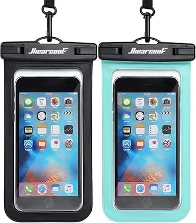 Hiearcool Waterproof Phone Pouch, Waterproof Phone Case for iPhone 15 14 13 12 Pro Max, IPX8 Cellphone Dry Bag Beach Cruise Ship Essentials 2Pack-8.3"